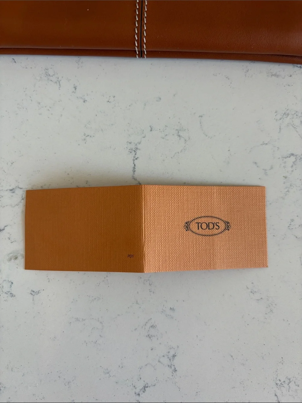 TOD'S Tan Leather Wallet with Contrast Stitching